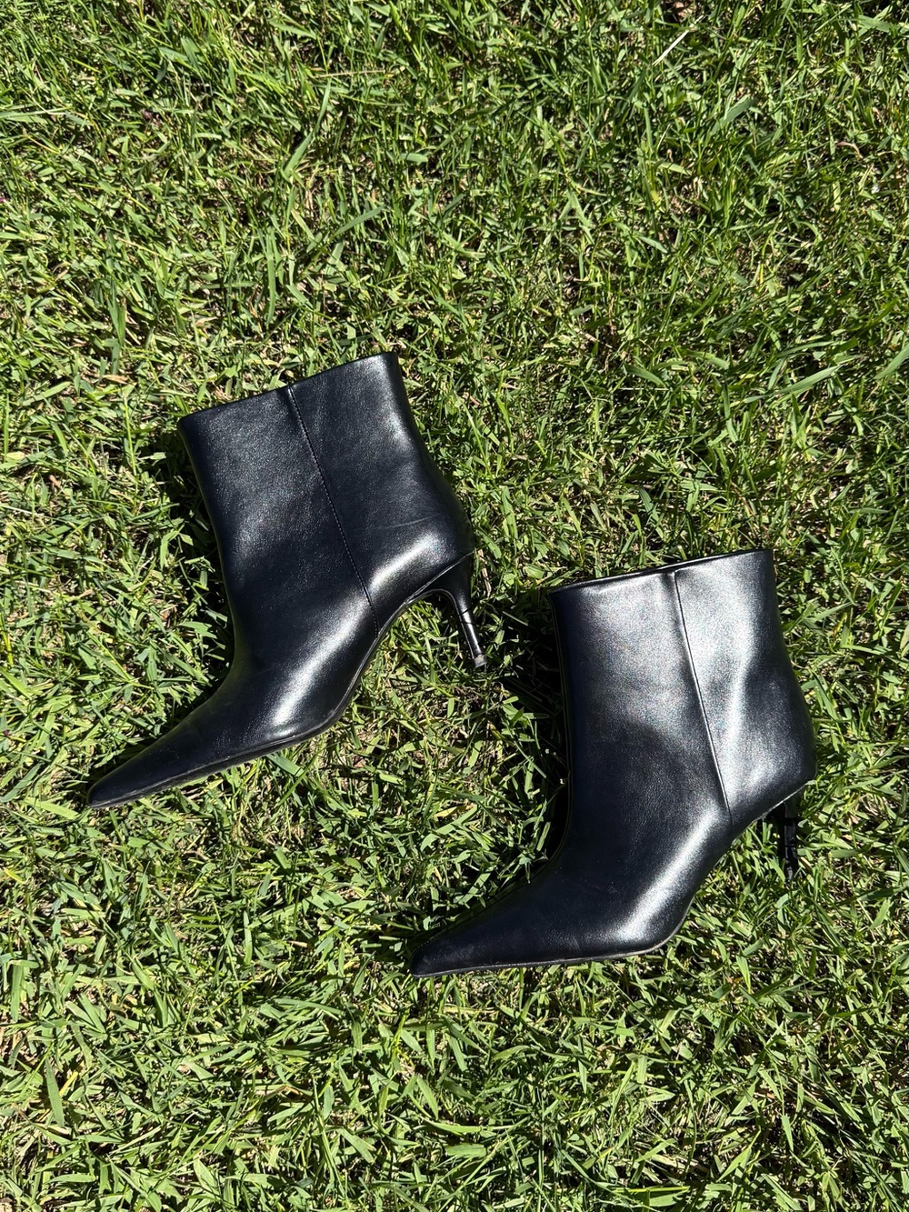 H&M Black Pointed-Toe Ankle Boots | EU 38